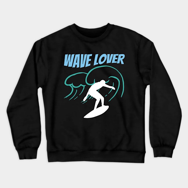 Surfing - Wave Lover Crewneck Sweatshirt by ALBOYZ